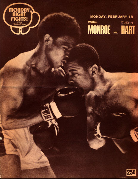 MONROE, WILLIE-EUGENE "CYCLONE" HART OFFICIAL PROGRAM (1974)