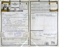 WEILL, AL SIGNED LICENSE APPLICATION (1958)