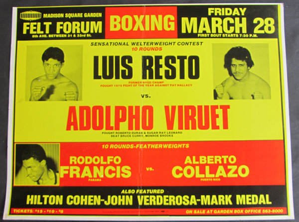 RESTO, LUIS-ADOLPHO VIRUET ON SITE POSTER (1980)