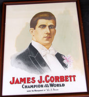 CORBETT, JAMES J. CHAMPION OF THE WORLD LITHO (1892)