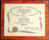 MOORE, ARCHIE BOXING WRITERS AWARD (1950'S)