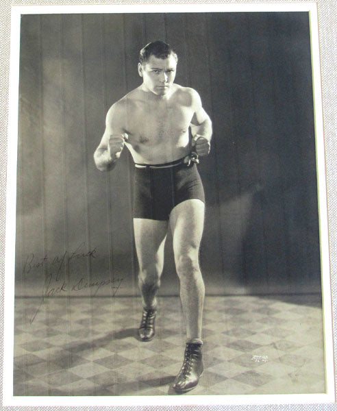 DEMPSEY, JACK LARGE FORMAT SIGNED PHOTOGRAPH (SIGNED AS CHAMPION 1926)