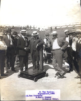 GANS, JOE-BATTLING NELSON AT THE SCALES ANTIQUE PHOTO WITH RICKARD & SILER (1906)
