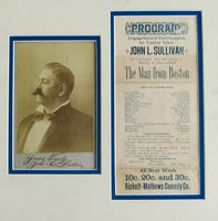 SULLIVAN, JOHN L. THEATER BROADSIDE & CABINET CARD (1890'S)