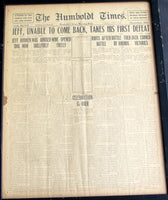 JOHNSON, JACK-JIM JEFFRIES ORIGINAL NEWSPAPER (1910)