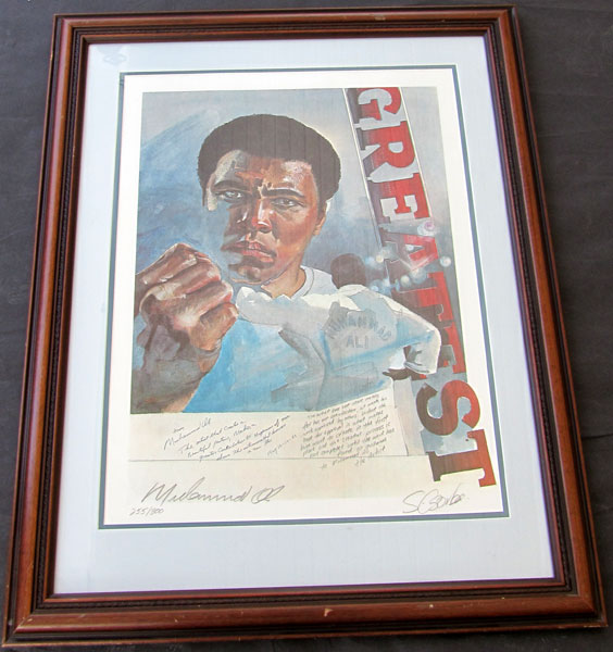 ALI, MUHAMMAD AUTOGRAPHED PRINT (1983)