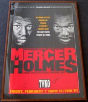 HOLMES, LARRY-RAY MERCER TVKO SIGNED FIGHT POSTER (1992)
