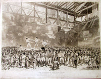 INTERIOR OF THE FIVES COURT ORIGINAL PRINT (1818)