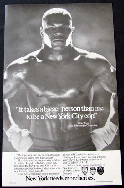 TYSON, MIKE NEW YORK CITY POLICE DEPARTMENT POSTER (1987)