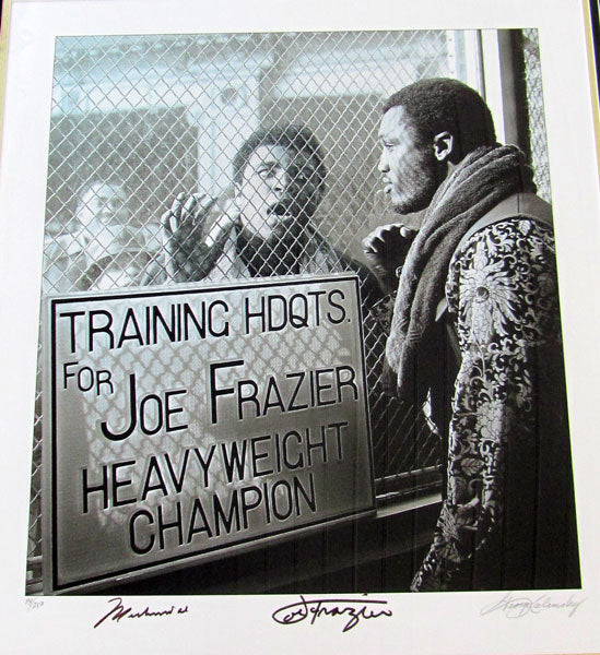 ALI, MUHAMMAD & JOE FRAZIER LIMITED EDITION LARGE FORMAT SIGNED GICLEE PHOTOGRAPHIC PRINT (BY GEORGE KALINSKY)