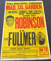 ROBINSON, SUGAR RAY-GENE FULLMER I ON SITE SIGNED POSTER (1957)