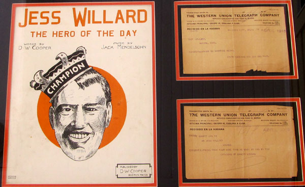 WILLARD, JESS CHAMPIONSHIP DISPLAY (1915)