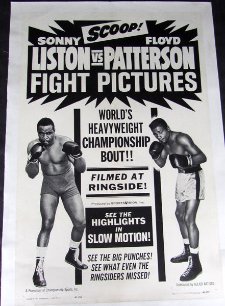 LISTON, SONNY-FLOYD PATTERSON II FIGHT FILM POSTER (1963)