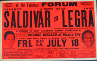 SALDIVAR, VICENTE-JOSE LEGRA ON SITE POSTER (1969)