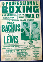 BACKUS, BILLY-C.L. LEWIS ON SITE POSTER (1969)