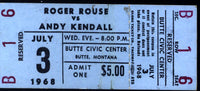 ROUSE, ROGER-ANDY KENDALL FULL TICKET (1968)