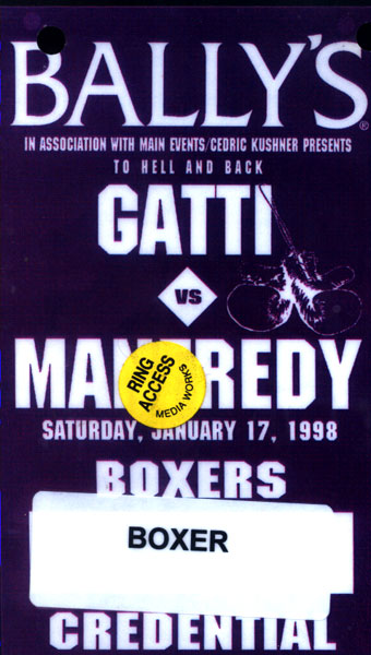 GATTI, ARTURO-ANGEL MANFREDDY CREDENTIAL (1998)