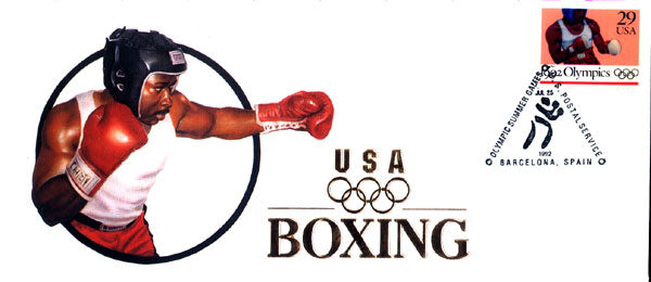 OLYMPIC BOXING FIRST DAY COVER (BARCELONA 1992)