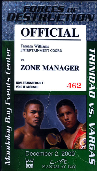 TRINIDAD, FELIX-FERNANDO VARGAS CREDENTIAL (2000)