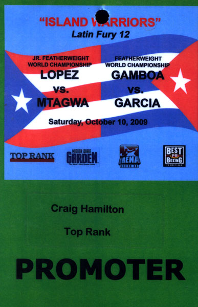 GAMBOA, YURIORKIS-GARCIA CREDENTIAL (2009)