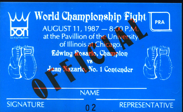 ROSARIO, EDWIN-JUAN NAZARIO WORKING PASS CREDENTIAL (1987)