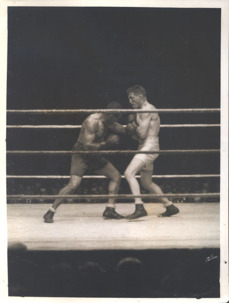 LEWIS, TED "KID"-AUGIE RATNER ANTIQUE WIRE PHOTO (1923)