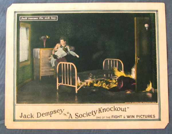 DEMPSEY, JACK IN "A SOCIETY KNOCKOUT" LOBBY CARD (1924)