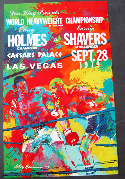 HOLMES, LARRY-EARNIE SHAVERS ON SITE POSTER (1979-SIGNED BY HOLMES)