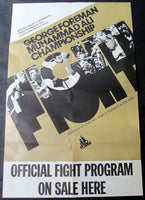 ALI, MUHAMMAD-GEORGE FOREMAN CLOSED CIRCUIT PROGRAM POSTER (1974)