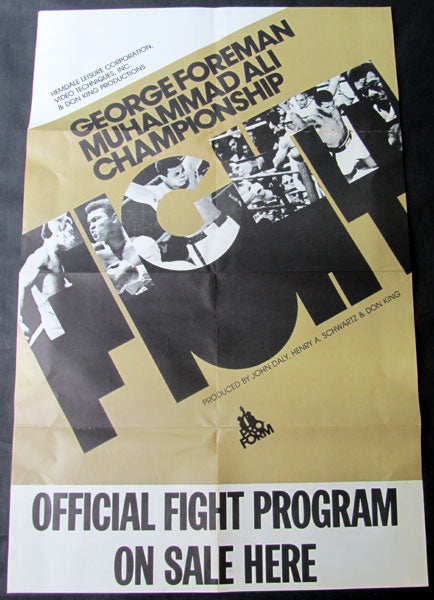 ALI, MUHAMMAD-GEORGE FOREMAN CLOSED CIRCUIT PROGRAM POSTER (1974)