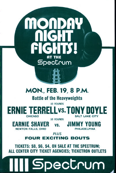 TERRELL, ERNIE- BILL DROVER & EARNIE SHAVERS-JIMMY YOUNG BROADSIDE POSTER (1973)