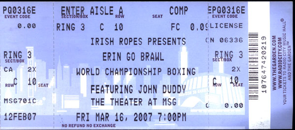 DUDDY, JOHN-ANTHONY BONSANTE FULL TICKET (2007)