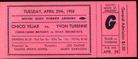 VEJAR, CHICO-YVON TURENNE FULL TICKET (1958)