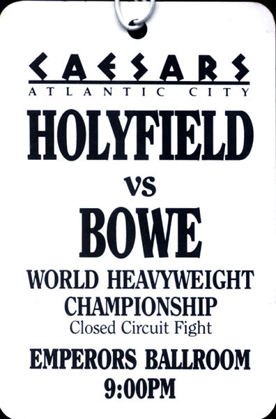 HOLYFIELD, EVANDER-RIDDICK BOWE II MEDIA CREDENTIAL (1993)