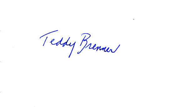 BRENNER, TEDDY INK SIGNATURE
