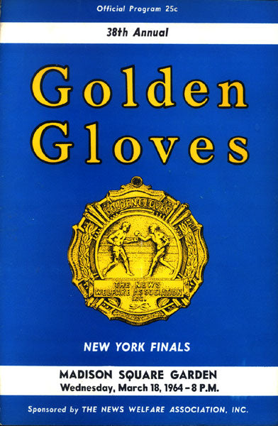 WEPNER, CHUCK GOLDEN GLOVES FINALS PROGRAM (1964)