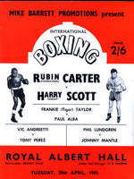 CARTER, RUBIN "HURRICANE"-HARRY SCOTT OFFICIAL PROGRAM (1965)