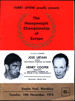 COOPER, HENRY-JOSE URTAIN OFFICIAL PROGRAM (1970)