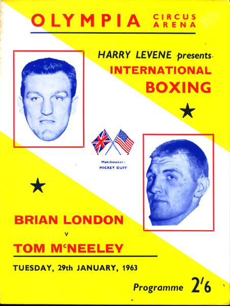 LONDON, BRIAN-TOM MCNEELEY OFFICIAL PROGRAM (1963)