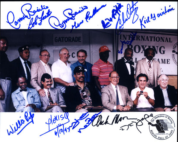 BOXING HALL OF FAME SIGNED PHOTOGRAPH (ARGUELLO, MOORE, GAVILAN, SADDLER, PEP & OTHERS)