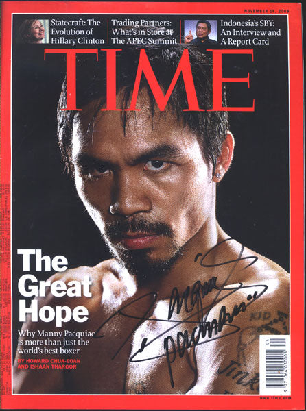 PACQUIAO, MANNY SIGNED TIME MAGAZINE (2009)