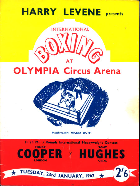 COOPER, HENRY-TONY HUGHES OFFICIAL PROGRAM (1962)