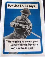 LOUIS, JOE ORIGINAL ARMY RECRUITING POSTER (1942)
