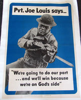 LOUIS, JOE ORIGINAL ARMY RECRUITING POSTER (1942)