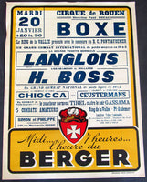 LANGLOIS, PIERRE-HARRY BOSS ORIGINAL ON SITE POSTER (1953)
