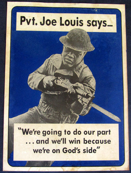 LOUIS, JOE ORIGINAL ARMY RECRUITING POSTER (SMALLER VERSION-1942)