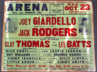 GIARDELLO, JOEY-JACK RODGERS ORIGINAL ON SITE POSTER (GIARDELLO'S LAST FIGHT-1967)