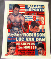 ROBINSON, SUGAR RAY-LUC VAN DAM ORIGINAL ON SITE POSTER (1950)