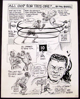 ALI, MUHAMMAD-KEN NORTON II ORIGINAL CATOON ART (BY PHIL BISSELL-1972)