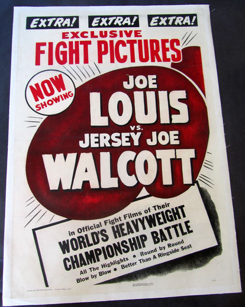 LOUIS, JOE-JERSEY JOE WALCOTT I FIGHT FILM POSTER (1947)